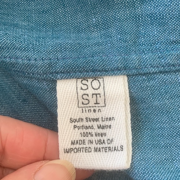 South Street linen long line top - Picture 8 of 9